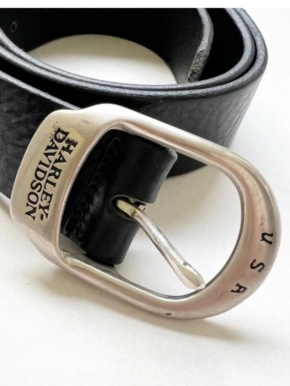 Harley Davidson Black Leather Belt size 36 motorcycle bike biker rider